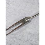 Vintage BBQ Carving Fork Wood Handle Red Paint Rustic 13 Inch