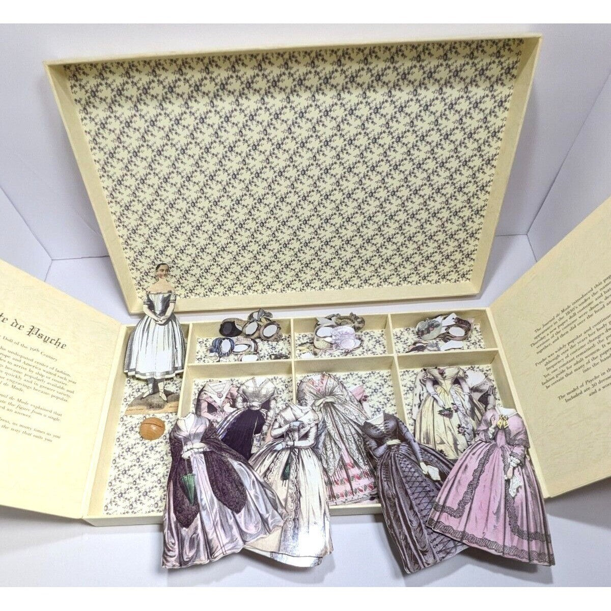 Vintage French Paper Doll Set Dollmasters 2000 with Stand 19th Century Style