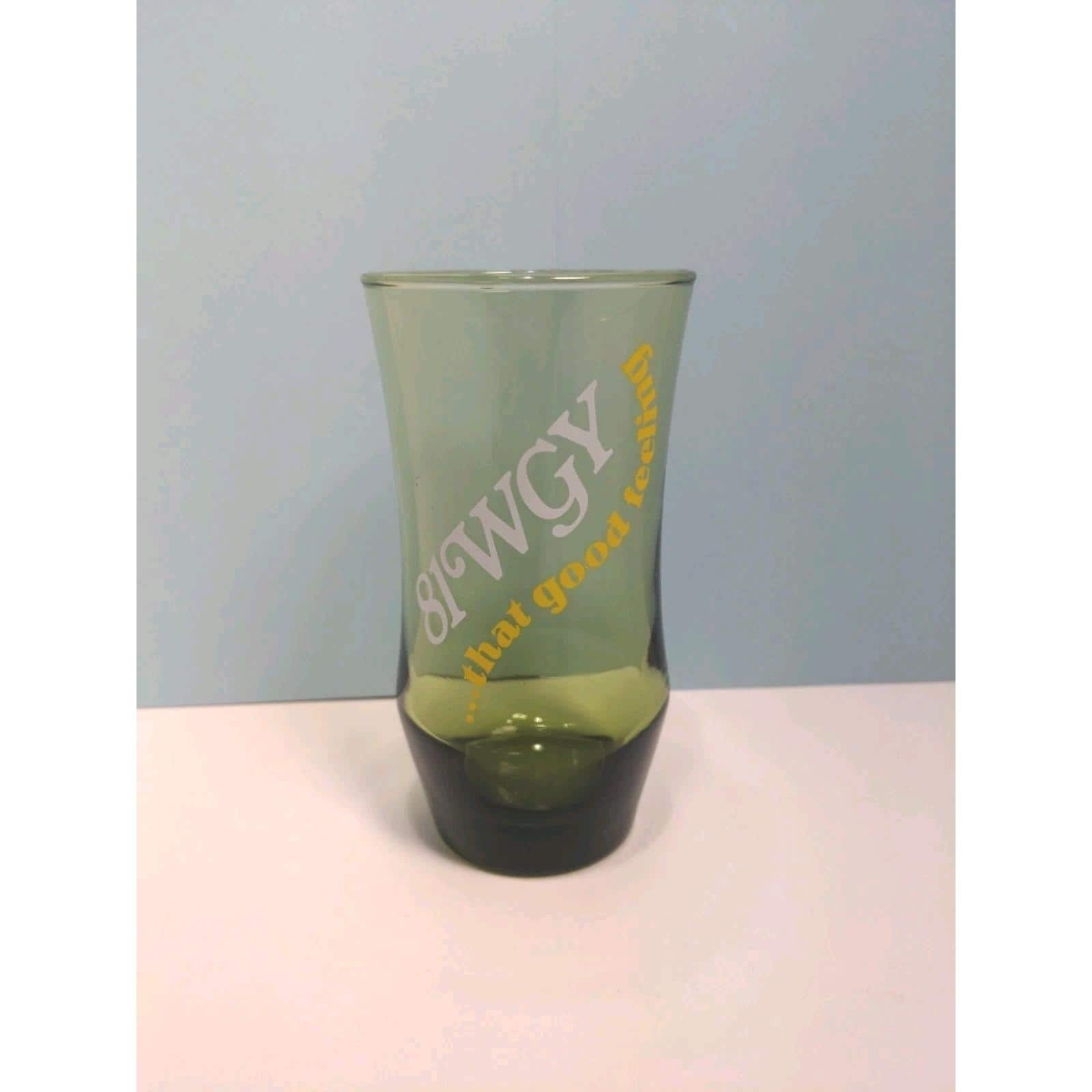 Libbey Green Glass 81WGY That Good Feeling Vintage Tumbler 5.5