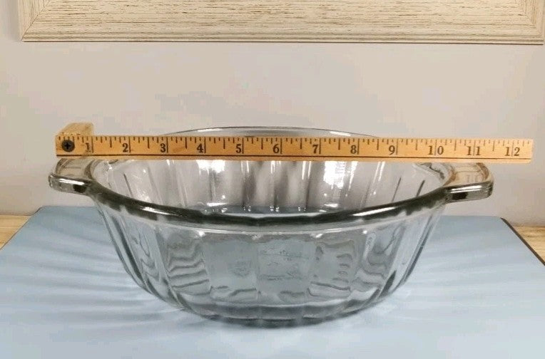 Anchor Hocking 9″ Clear Glass Casserole Dish – Heavy USA Bakeware, Used Conditio