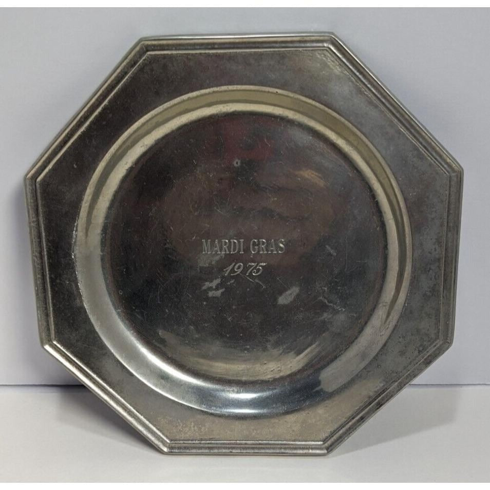 Wilton Columbia Pewter Mardi Gras 1975 Plate 6.5 Inch
