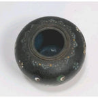 Vintage Cloisonne Mini Vase Black Floral Enamel 2.5" Collectible