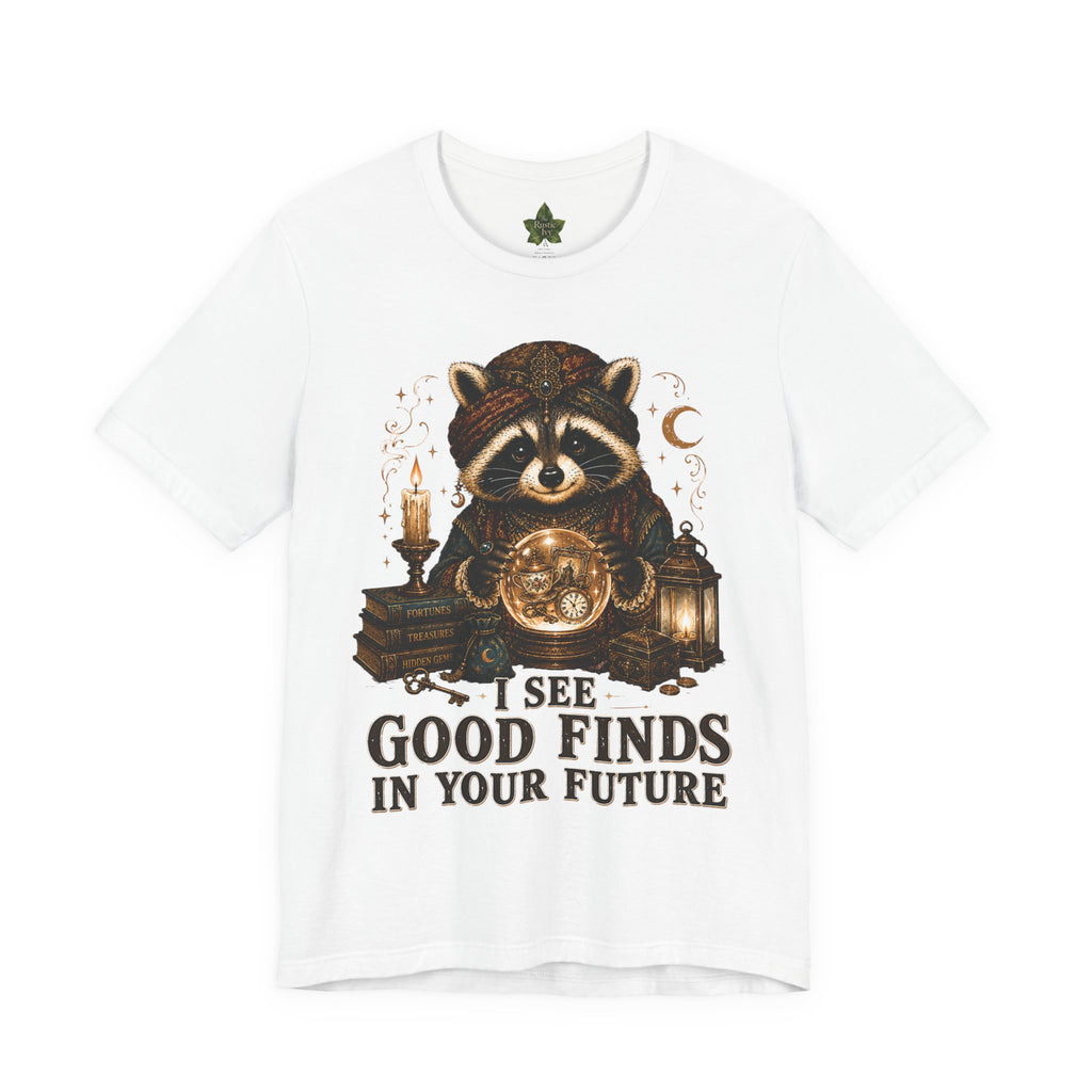 Fortune Teller Raccoon Shirt, Thrift Lover Crystal Ball Tee