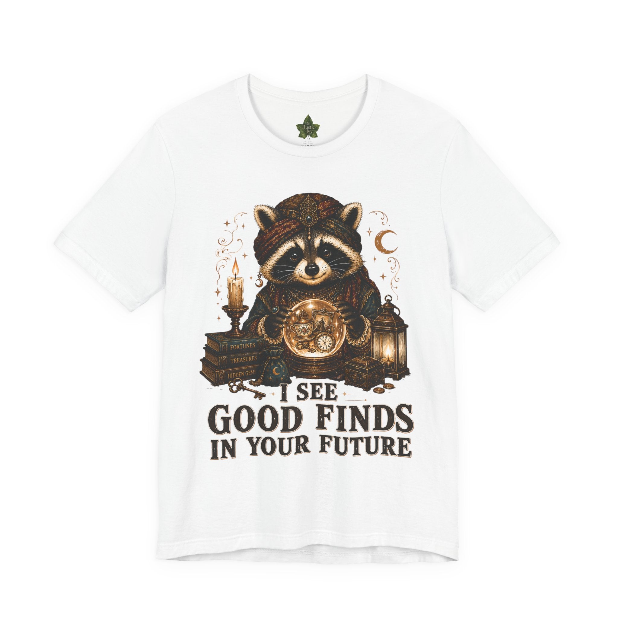 Fortune Teller Raccoon Shirt, Thrift Lover Crystal Ball Tee