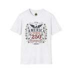 America Turns 250 Shirt 1776 2026 Patriotic Eagle 4th July Tee