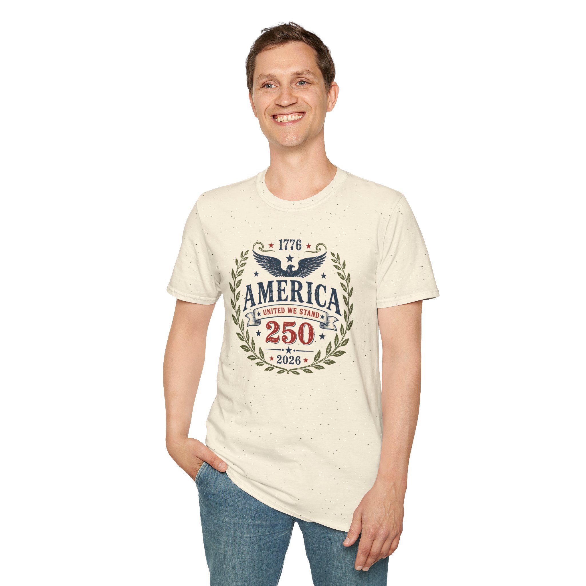 America 250 Shirt 1776 2026 United We Stand Patriotic Eagle Tee