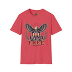 Title: Land of the Free Eagle Shirt, Patriotic 4th of July USA Tee