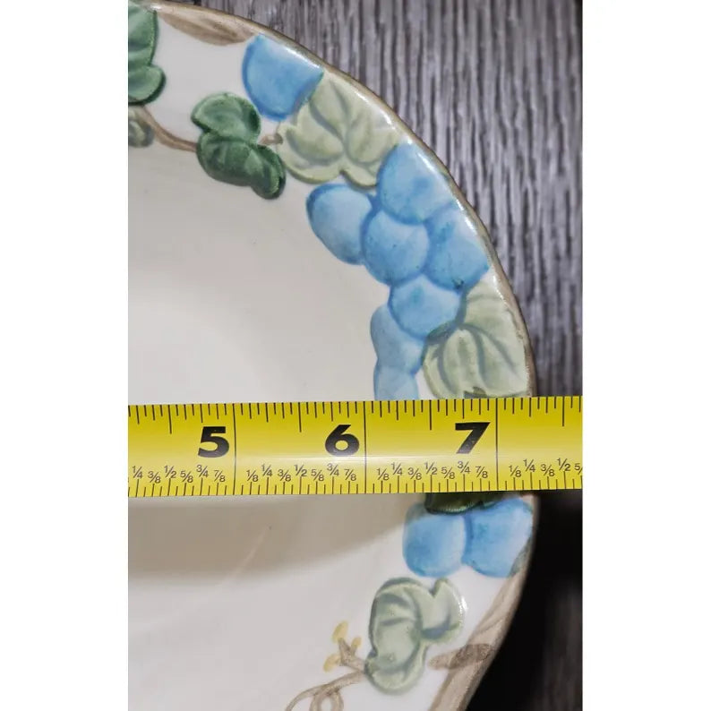 Set of 2 Vintage Metlox Poppytrail Blue Grape Bowls 7.25" California USA